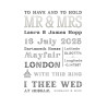 Personalized Wedding Date & Coordinates Print | Custom Typographic Marriage Keepsake