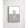 Personalised Baby Initial Art Print - Newborn Keepsake