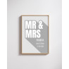 Personalized Wedding Date & Names Print | Custom Typographic Marriage Keepsake