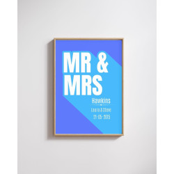 Personalized Wedding Date & Names Print | Custom Typographic Marriage Keepsake
