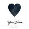 Personalised Heart Shaped Star Map A4 Print  -  Aantara Font