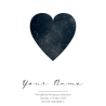 Personalised Heart Shaped Star Map A4 Print - Signature Font