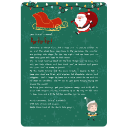 Christmas Letter – Green  Personalised Print