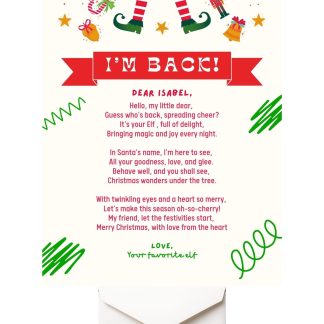 Personalised Elf Arrival Letter Print